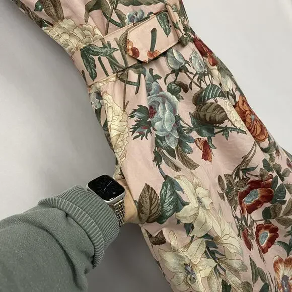 Vtg Sabino Dress Womens Medium Romantic Botanical Floral Cottagecore 80s Pockets - Picture 5 of 16